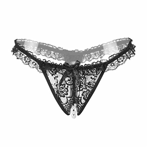 Paymenow Sexy Lingerie Lace Open Crotch Underwear Pearl Sexy Temptation Womens Panties