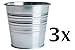 Ikea Socker, Galvanized Steel Flower Plant Pot Set of 3, 4.25
