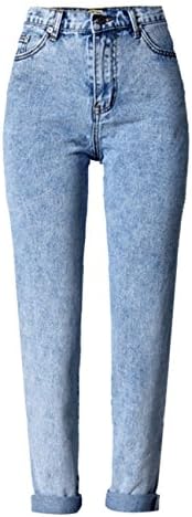 QINGFANG Womens High Waist Loose Fit Straight Leg Jeans Boyfriend Denim Pants