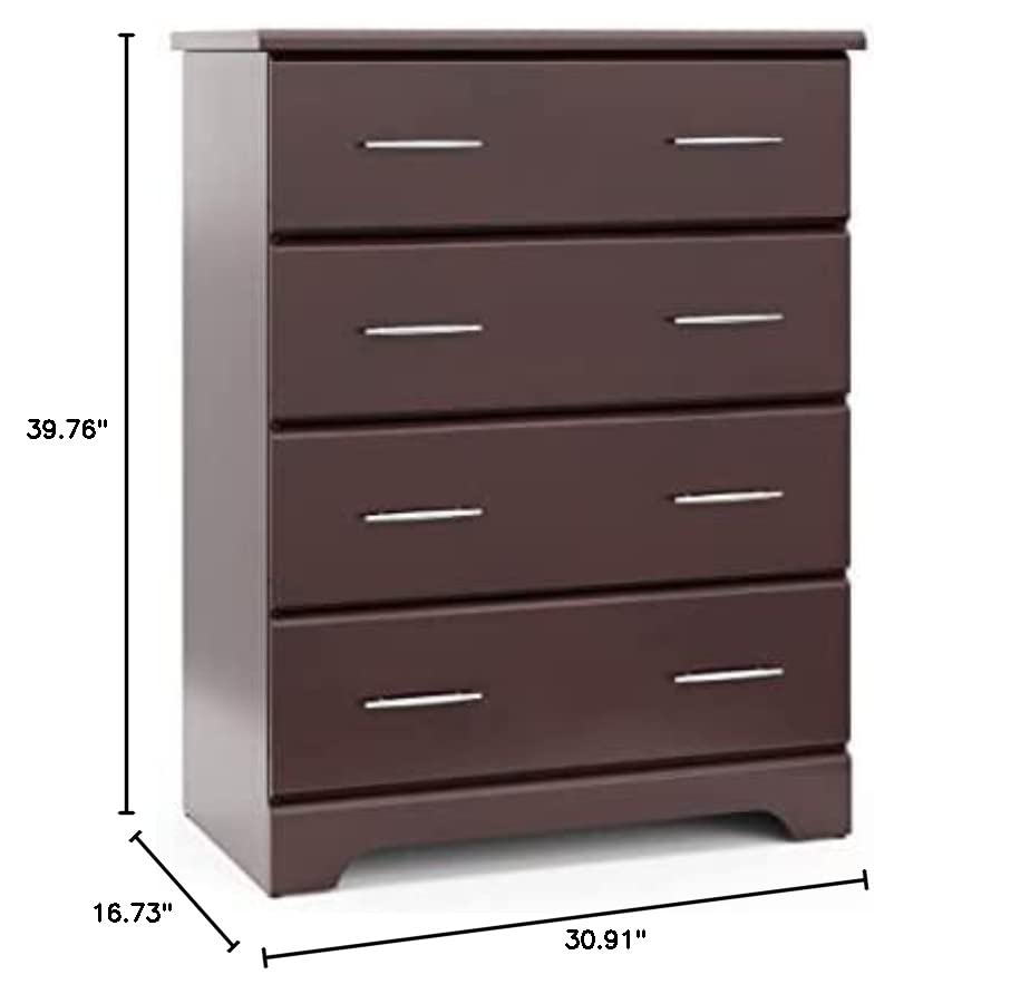 Storkcraft Brookside 4 Drawer Dresser (Espresso) GREENGUARD Gold
