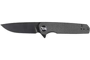 704 Gear Blitz EDC Folding Pocket Knife | Compact 2.98" Blade, D2 Steel, G10 Handle, Reversible Pocket Clip | Black