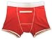 Speakeasy Briefs: Men's Stash Underwear with a Secret Front Pocket (Medium, Red)