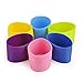 Aspire 6PCS Silicone Coffee Cup Sleeve Heat-Resistant Assorted Colors, 2-1/2