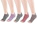 laviesimple 5 Pairs Toeless Yoga Pilates Socks Non Slip Skid Barre Sock with Grips for Women & Men …