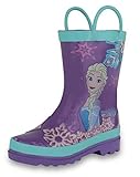 Disney Frozen Girls Anna and Elsa Pink Rain Boots - Size 11 Little Kid