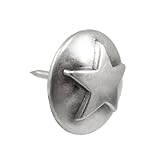 Springfield Leather Company Old Silver Star Medallion Upholstery Tack 10 Pack