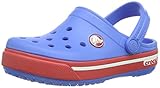 crocs Kids' Crocband II.5 Clog (Toddler/Little Kid),Varsity Blue/Red,8-9 M US Toddler