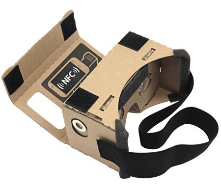 Blisstime 45mm Focal Length Virtual Reality Google Cardboard DIY 3D VR Glasses for Smartphone with NFC and Headband (Box Color)