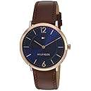 Tommy Hilfiger Men's 'Sophisticated Sport' Quartz Gold and Leather Casual Watch, Color:Brown (Model: 1710354)