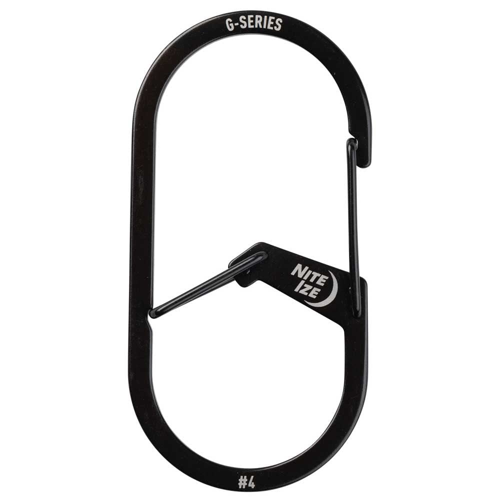 Nite Ize GS4-01-R6 G-Series Dual Chamber Carabiner, Black, 4 (EU)