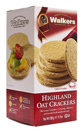 Walkers Shortbread Highland Oat Crackers, 9.9 Ounce (Pack of 6) Traditional Oatcake Crackers