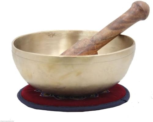 Premium Meditation Grade Hand Hammered 5" Tibetan Singing Bowl / Cushion / Mallet Set