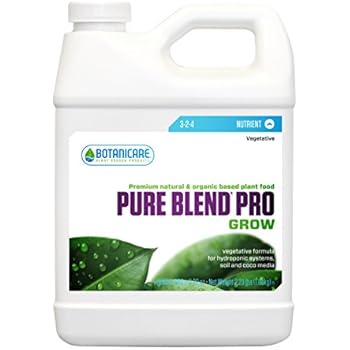 Botanicare PURE BLEND PRO Grow Soil Nutrient 3-2-4 Formula, 1-Quart