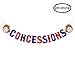Kitticcino Baseball Theme Concessions Banner, Baseball Birthday Sports Party Supplies Decoration, Pre-strung party Decor