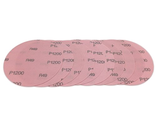 5" Hook Velcro 1200 Grit Wet/Dry Autobody Film Sanding Discs, 10-Pack