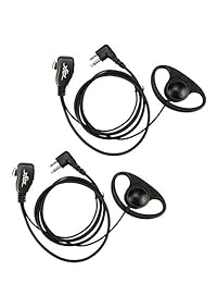 xfox 2Pin Advanced d forma clip-ear PTT Auricular Micrófono para Motorola radios de 2 Vías GP88S GP300 gp68 GP2000 GP88 gp3188 CP040 CP1200 A8 A6 A10 A12 Walkie Talkies (2pack)