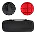 co2CREA Hard Travel Case Replacement for Ultimate Ears UE Boom 4 / Boom 3 Portable Bluetooth Wireless Speaker (Black Case + Inside Sunset Red)