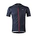 ARSUXEO Men's Slim Fit Cycling Jersey Short Sleeves Bike Bicycle MTB Shirt Gray Size X-Large