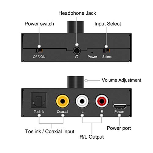 1 Digital+Converter+Optical+Converts+Headphone