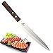 Professional Sashimi Sushi Knife,2/3 Tang Unbroken Soufull Japanese Surgical Grade stainless steel,325mm with Razor Sharp Blade, Gray Leather Wooden Handle with Double Riveted-Durable with Gift Box
