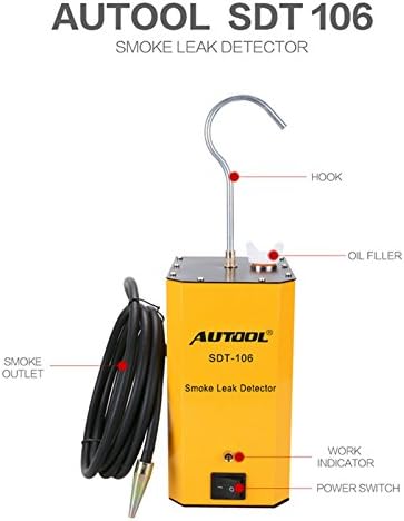 AUTOOL SDT106 Universal Car Smoke Leakage Detector EVAP Car Pipe System Leakage Locator 12V Automotive Smoke Machine for Car Motorcycle - Image 3