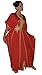 Moroccan Caftan Hand Made Breathable Cotton with Gold Hand Embroidery Long Red
