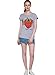 Romastory Women's Cute Print Short Sleeve T-shirts Juniors Casual Tops Tee Shirts