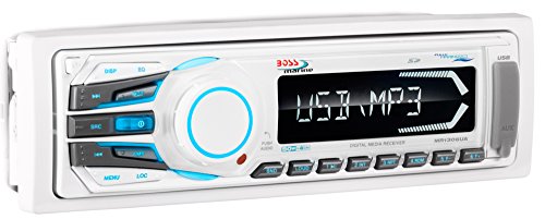 BOSS Audio Systems MR1306UA Single Din, MP3 WMA USB SD AM FM Weather-Proof Marine Stereo, - no CD DVD, Detachable Front Panel, Wireless Remote