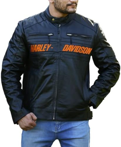 JACKETHUB The Black Biker Victoria Lane Jacket For Men's