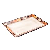 Gibson Elite Casa Estebana Reactive Glaze 14" x 9" Platter, Brown