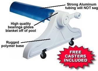 Deluxe 12'-20' Resin Solar Cover Reel for Inground Swimming Pool by Solar Cover