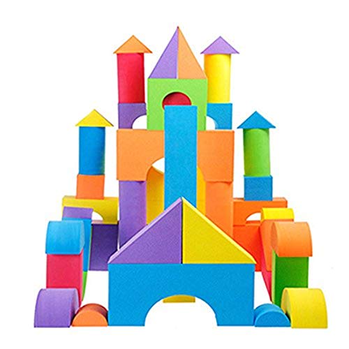 Tmrow 38pcs Ultra-Light Building Blocks Set Colorful EVA Foam Bricks Set Kids Infant Children Soft Educational Toy Gift