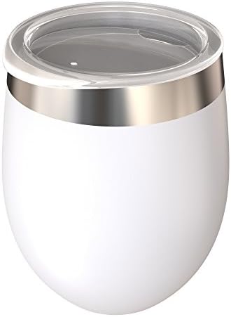 Stainless Steel Coffee Mug, Vacuum Insulated Thermal Metal Drinking Cup for Espresso, Tea, Vine or Water, for Home, Travel, Men, Women and Kids, 8oz (white)