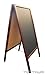 Tektrum Large Sturdy Double-Side Sidewalk Advertising A-Frame Wood Mahogany Sandwich Sign Board Chalkboard 20