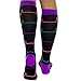 LISH Nurse Compression Socks for Women - Graduated 15-25mmHG Knee High Sport Socks (EKG, S/M, W's 5-7.5)