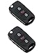 NEVERLAND 3 Buttons Remote Flip Entry Key Fob Case Shell w/ Uncut Blank Blade for KIA Soul-1 pair