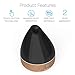 Pure Enrichment PureSpa Natural Aromatherapy Oil Diffuser (Black) - Ultrasonic Air Deodorizer with 200ml Water Tank, Wood-Grain Accents, Soft Color-Changing Lights, and Auto Safety Shut-Off