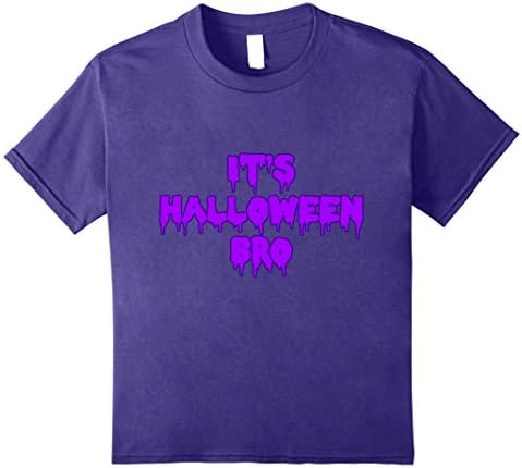 Kids It's Halloween Bro T-Shirt 10 Purple