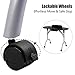 Giantex Portable & Foldable Manicure Nail Table Station, Nails Desk Spa Beauty Salon Technician Equipment w/Wrist Pad&Large Drawer, Free Carrying Case, Nail Workstation 27 Inches Height, Black