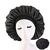 2Pcs-Satin-Bonnet-Silk-Night-Sleep-Cap-Wide-Band-Soft-Sleep-Hat-Sleeping-Hair-Care-Headwrap-for-Long-Short-Curly-Natural-HairBlackLeopard-pattern 2Pcs Satin Bonnet, Silk Night Sleep Cap Wide Band Soft Sleep Hat Sleeping Hair Care Headwrap for Long Short Curly…