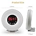 Wake Up Light Alarm Clock - USCCE (2017 New Design) Sunrise Simulation Alarm Clock with Snooze/Sunset Function, Nature Sounds, FM Radio, 7 colors Changing, Touch Control Alarm Clock radio (White)