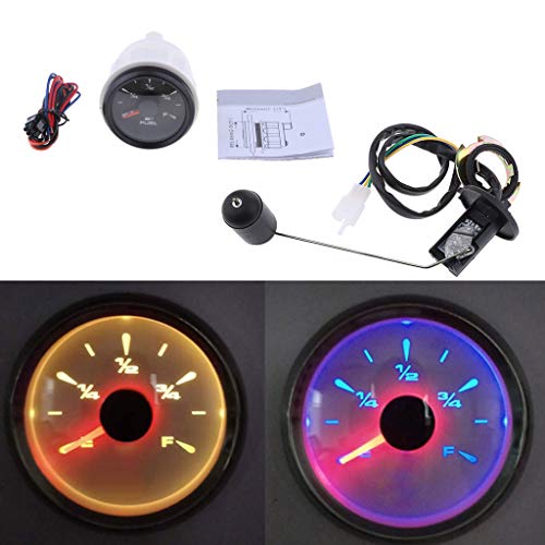 B Blesiya Adjustable Fuel Level Sender Sending Unit + 2inch Fuel Level Gauge Meter - Thumbnail 3
