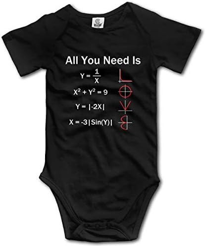 All You Need is Love Math Cotton Infant Bodysuit Playsuit Union Suit Baby Short-Sleeve Bodysuit
