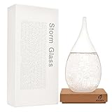 FOXKEY Creative Stylish Desktop Drops Storm Glass Crafts Weather Bottle Forecast Bottle Barometer (Large)