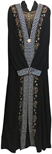 MLG Women Maxi Dress Rhinestones Middle East Dubai Arab Muslim Abaya