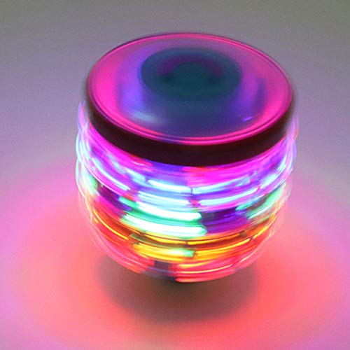 MeetUs Pack of 2 Magic Spinning Top Gyro with Colorful Flashing LED Lights and Music for Kids Toddler Boys Girls,Best Christmas Birthday Gifts
