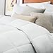 LUCID Alternative Comforter - Hypoallergenic - Down Alternative - Heavy Warmth - 400 GSM - Ultra Soft - 8 Duvet Loops - Machine Washable - California King