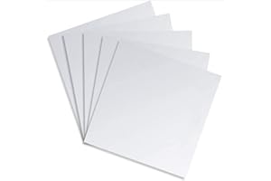 JUVALE 5 Pack 12x12 inch PET Flexible Mirror Sheets, Self Adhesive Cuttable Non-Glass Square Mirror Wall Stickers for DIY Craft Home Wall Decor