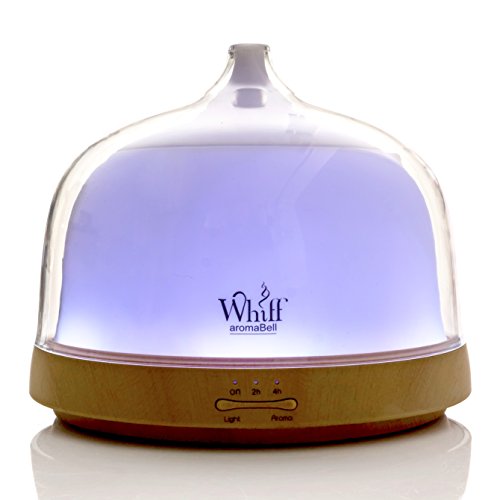 Essential Oil Diffuser 7 Color LED 200ml Ultrasonic Aromatherapy Diffuser Auto Shut Off Various Mist Modes Humidifier and Night Light Aroma Bell Whiff