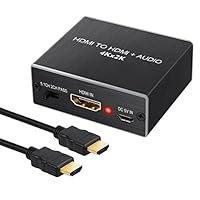 Proster HDMI Audio Extractor Converter HDMI to Optical Toslink SPDIF with 1M HDMI 1.4 Cable and 3.5mm Stereo Audio Splitter Adapter Support 4K x 2K 3D